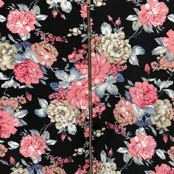 Boho Girlz Black with Floral Lightweight Jacket black - size 14 - Picture 2 of 5